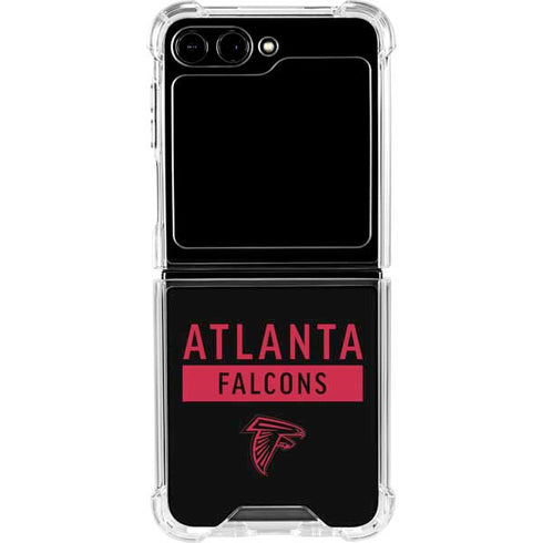 NFL Atlanta Falcons Black Performance Series Galaxy Z Flip6 Clear Case