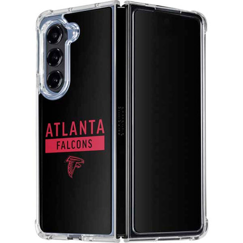 NFL Atlanta Falcons Black Performance Series Galaxy Z Fold5 5G Clear Case