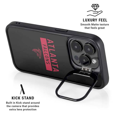 NFL Atlanta Falcons Black Performance Series iPhone 13 Pro Max Kickstand Case