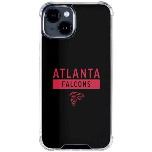NFL Atlanta Falcons Black Performance Series iPhone 15 Clear Case