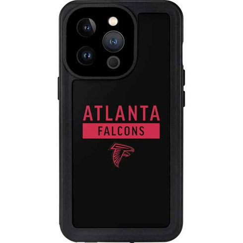 NFL Atlanta Falcons Black Performance Series iPhone 15 Pro Waterproof Case