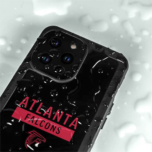 NFL Atlanta Falcons Black Performance Series iPhone 15 Pro Waterproof Case