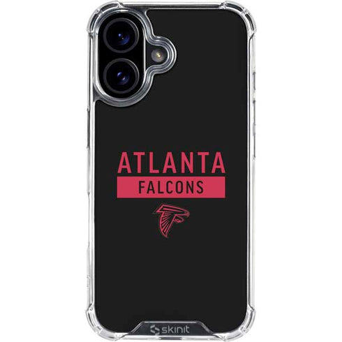 NFL Atlanta Falcons Black Performance Series iPhone 16 Clear Case