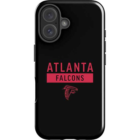 NFL Atlanta Falcons Black Performance Series iPhone 16 Impact Case