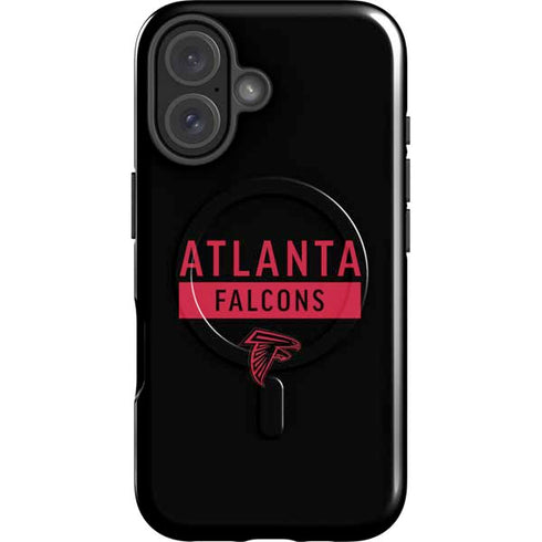 NFL Atlanta Falcons Black Performance Series iPhone 16 Magsafe Impact Case