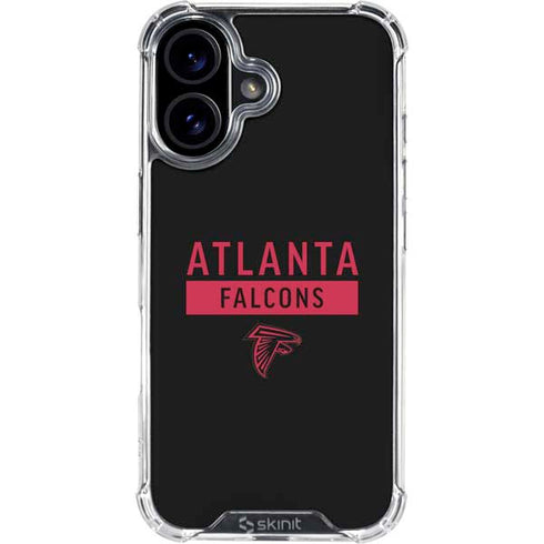 NFL Atlanta Falcons Black Performance Series iPhone 16 Plus Clear Case