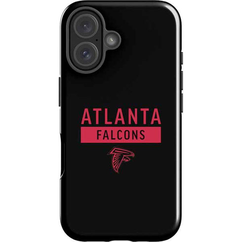 NFL Atlanta Falcons Black Performance Series iPhone 16 Plus Impact Case