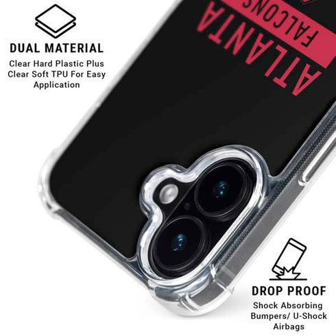 NFL Atlanta Falcons Black Performance Series iPhone 16 Plus MagSafe Case