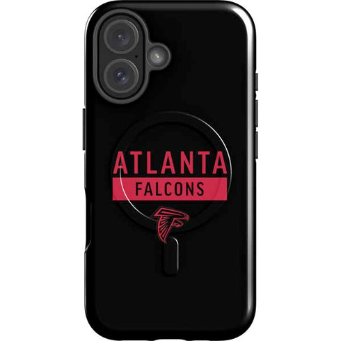 NFL Atlanta Falcons Black Performance Series iPhone 16 Plus Magsafe Impact Case