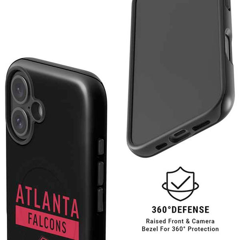 NFL Atlanta Falcons Black Performance Series iPhone 16 Plus Magsafe Impact Case