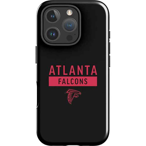 NFL Atlanta Falcons Black Performance Series iPhone 16 Pro Impact Case
