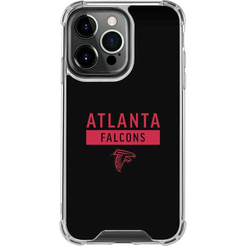NFL Atlanta Falcons Black Performance Series iPhone 16 Pro Max Clear Case