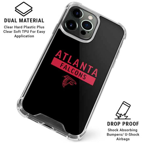 NFL Atlanta Falcons Black Performance Series iPhone 16 Pro Max Clear Case