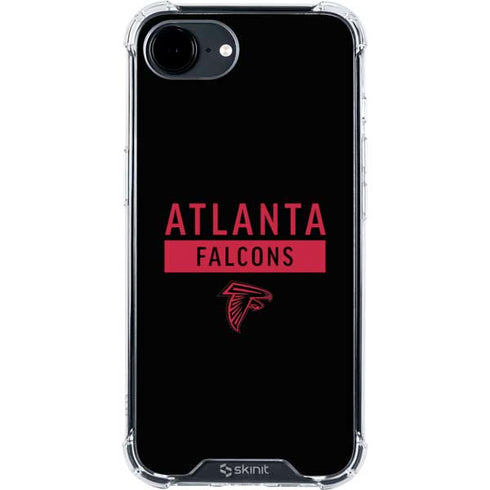 NFL Atlanta Falcons Black Performance Series iPhone 16e Clear Case