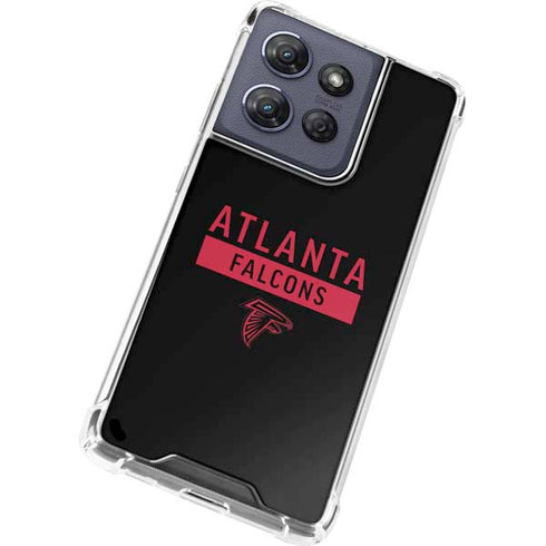 NFL Atlanta Falcons Black Performance Series Moto G 5G (2025) Clear Case