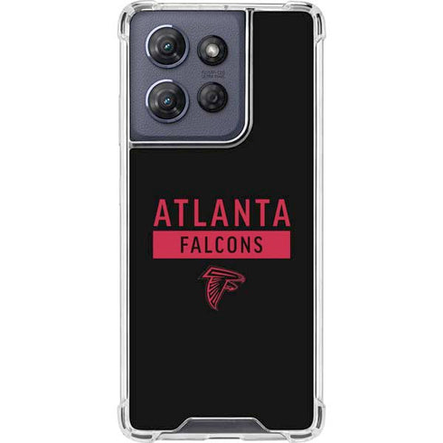 NFL Atlanta Falcons Black Performance Series Moto G Play 5G (2025) Clear Case