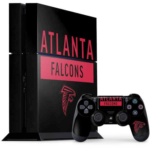 NFL Atlanta Falcons Black Performance Series PS4 Console and Controller Bundle Skin