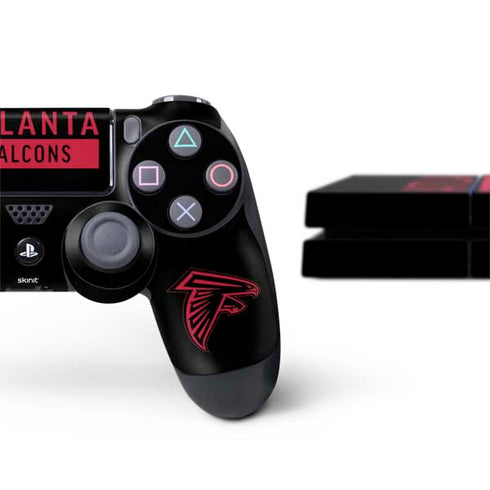 NFL Atlanta Falcons Black Performance Series PS4 Console and Controller Bundle Skin