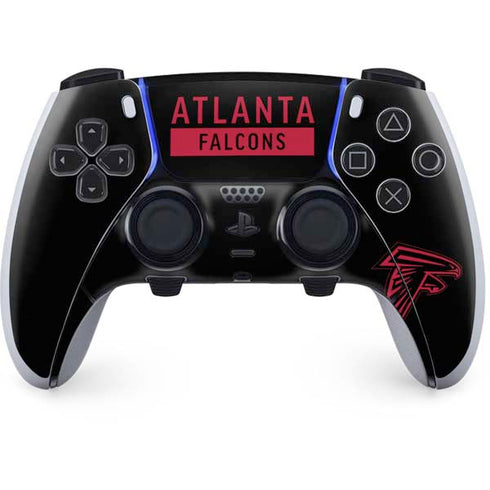 NFL Atlanta Falcons Black Performance Series PS5 DualSense Edge Pro Controller Skin