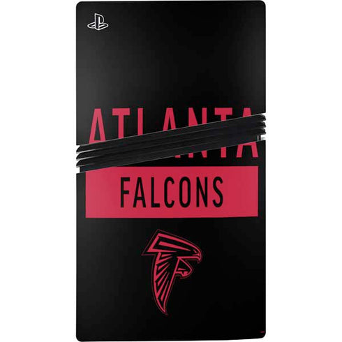 NFL Atlanta Falcons Black Performance Series PS5 Pro Console Skin