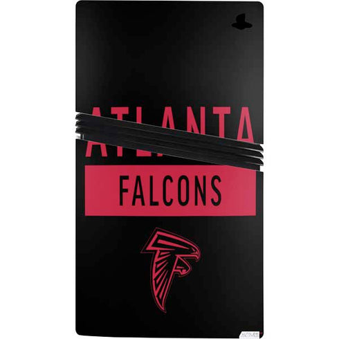 NFL Atlanta Falcons Black Performance Series PS5 Pro Console Skin
