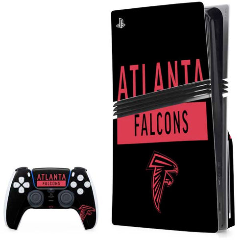 NFL Atlanta Falcons Black Performance Series PlayStation PS5 Skins