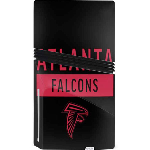 NFL Atlanta Falcons Black Performance Series PS5 Pro Disk Bundle Skin