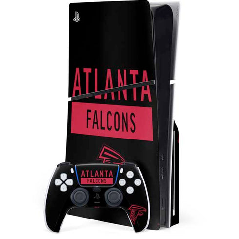 NFL Atlanta Falcons Black Performance Series PlayStation PS5 Skins