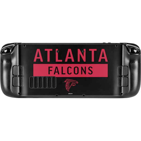 NFL Atlanta Falcons Black Performance Series Steam Deck Handheld Gaming Computer Skin