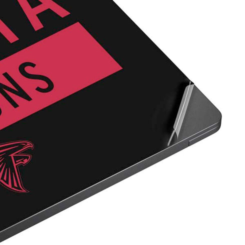 NFL Atlanta Falcons Black Performance Series Surface Laptop 7 15in Skin