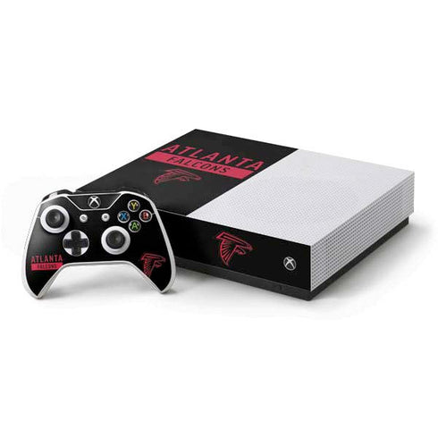 NFL Atlanta Falcons Black Performance Series Xbox One S All-Digital Edition Bundle Skin