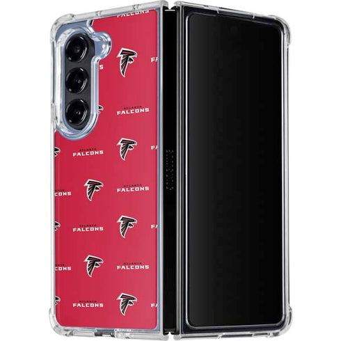 NFL Atlanta Falcons Blitz Series Galaxy Z Fold5 5G Clear Case