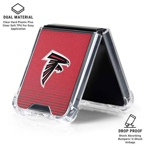 NFL Atlanta Falcons Breakaway Galaxy Z Flip6 Clear Case