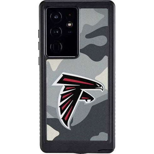 NFL Atlanta Falcons Camo Galaxy S24 Ultra Waterproof Case