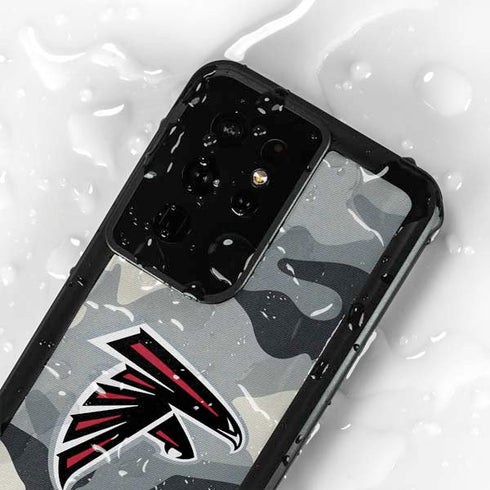 NFL Atlanta Falcons Camo Galaxy S24 Ultra Waterproof Case