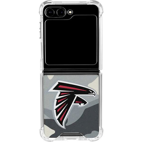 NFL Atlanta Falcons Camo Galaxy Z Flip6 Clear Case