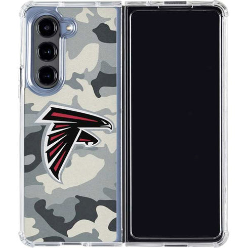 NFL Atlanta Falcons Camo Galaxy Z Fold5 5G Clear Case