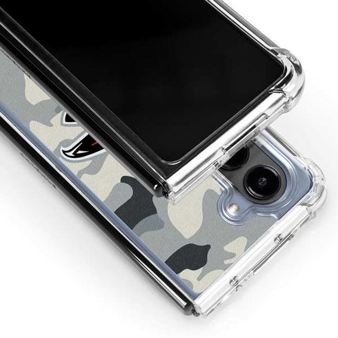 NFL Atlanta Falcons Camo Galaxy Z Fold5 5G Clear Case