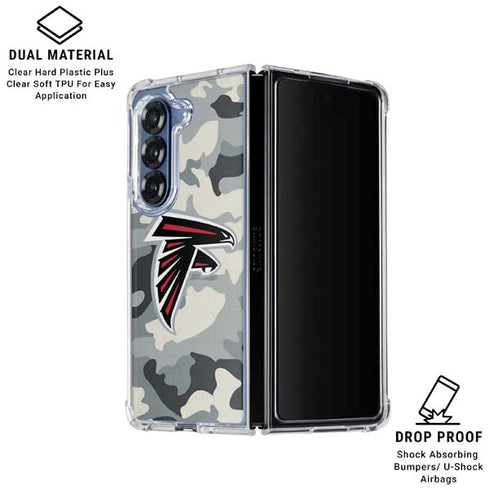 NFL Atlanta Falcons Camo Galaxy Z Fold6 Clear Case