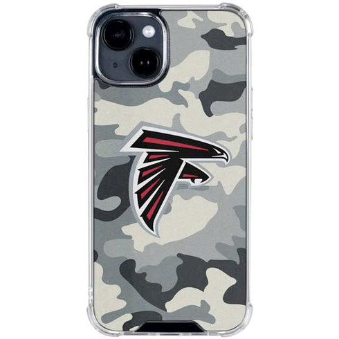 NFL Atlanta Falcons Camo iPhone 15 Clear Case