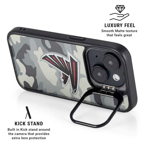 NFL Atlanta Falcons Camo iPhone 15 Kickstand Case