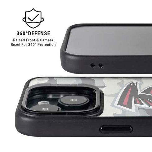 NFL Atlanta Falcons Camo iPhone 15 Kickstand Case