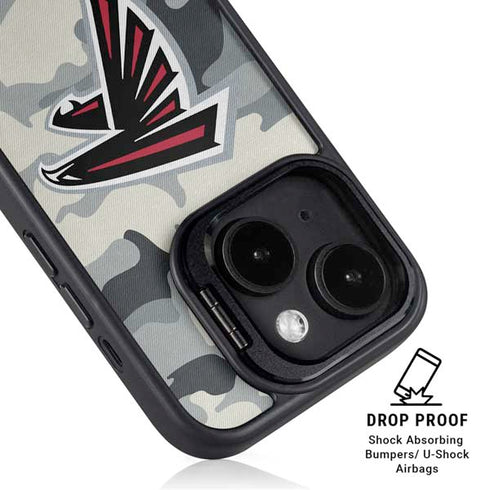 NFL Atlanta Falcons Camo iPhone 15 Kickstand Case
