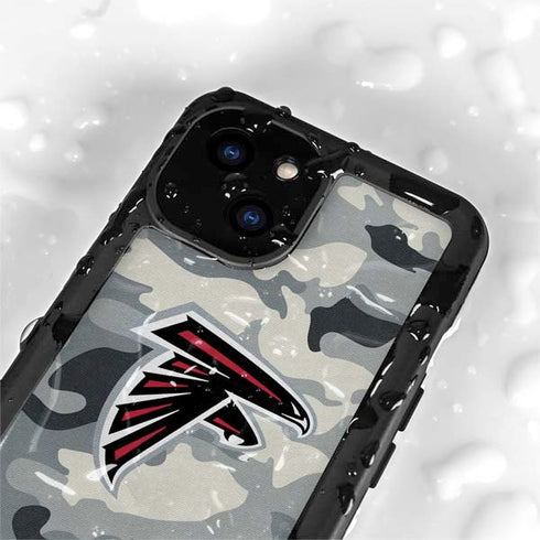NFL Atlanta Falcons Camo iPhone 15 Plus Waterproof Case