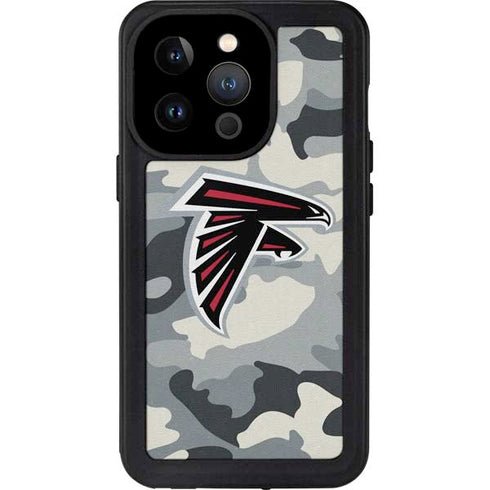 NFL Atlanta Falcons Camo iPhone 15 Pro Waterproof Case