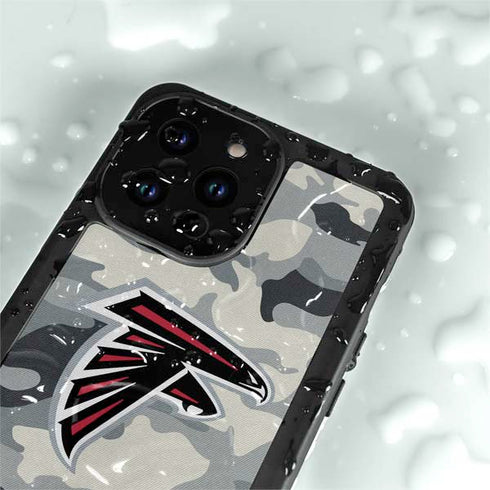 NFL Atlanta Falcons Camo iPhone 15 Pro Waterproof Case
