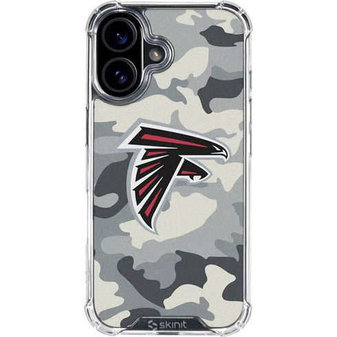 NFL Atlanta Falcons Camo iPhone 16 Plus Clear Case