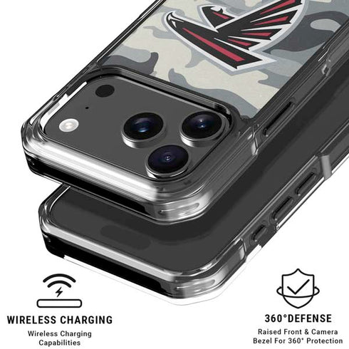 NFL Atlanta Falcons Camo iPhone 18 Pro Clear Case