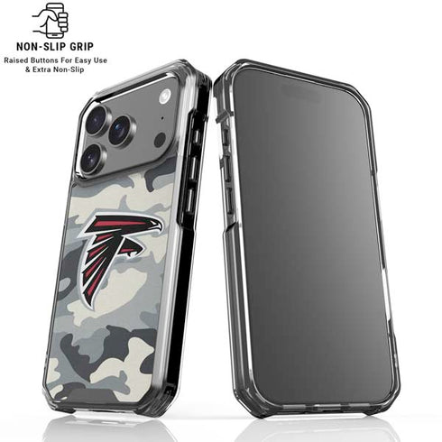 NFL Atlanta Falcons Camo iPhone 18 Pro Clear Case