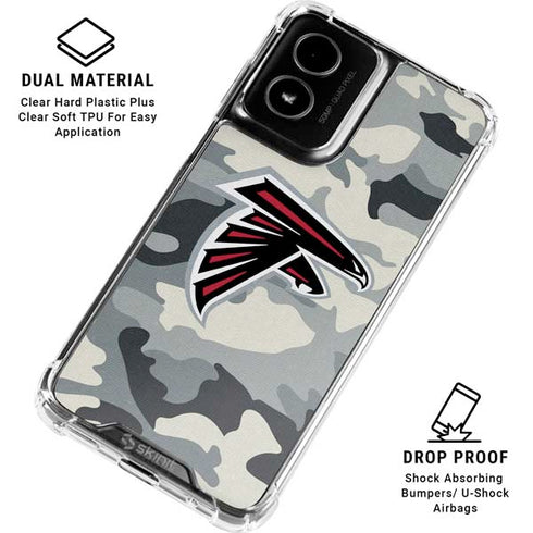 NFL Atlanta Falcons Camo Moto G Power 5G (2024) Clear Case